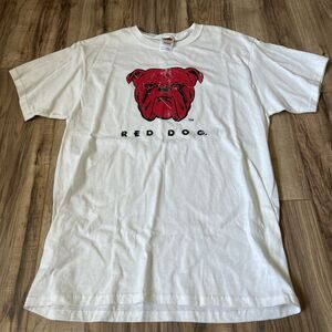 Vintage 90s Red Dog Beer T Shirt Mens L White Graphic loom Heavy Tee